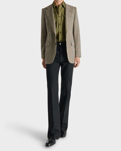 FLARED JEANS IN COTTON DENIM - BLACK - Husbands Paris - 4