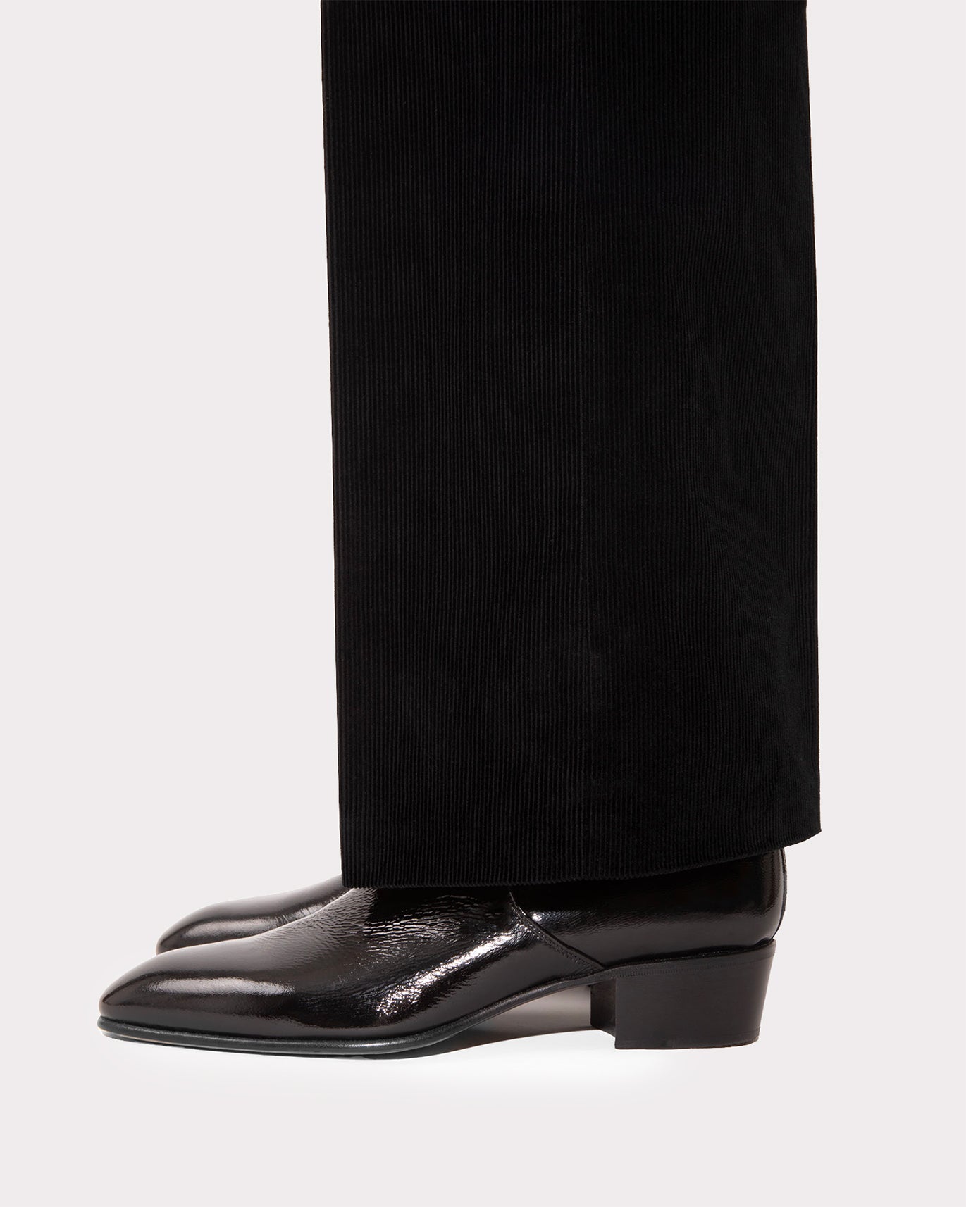 JODHPUR BOOTS IN CRACKLED PATENT LEATHER - BLACK | Husbands Paris