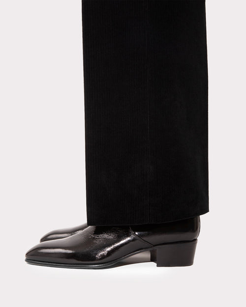 JODHPUR BOOTS IN CRACKLED PATENT CALFSKIN LEATHER - BLACK - Husbands Paris - 3