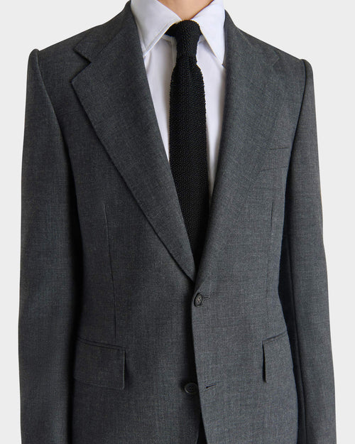 COSTUME DROIT EN FRESCO DE LAINE - GRIS - Husbands Paris - 7