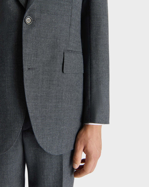 COSTUME DROIT EN FRESCO DE LAINE - GRIS - Husbands Paris - 8