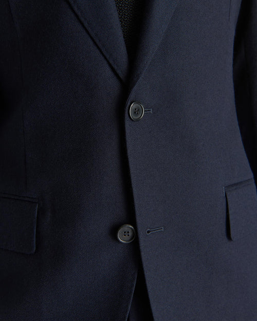 COSTUME DROIT EN SERGÉ DE LAINE - BLEU MARINE - Husbands Paris - 7