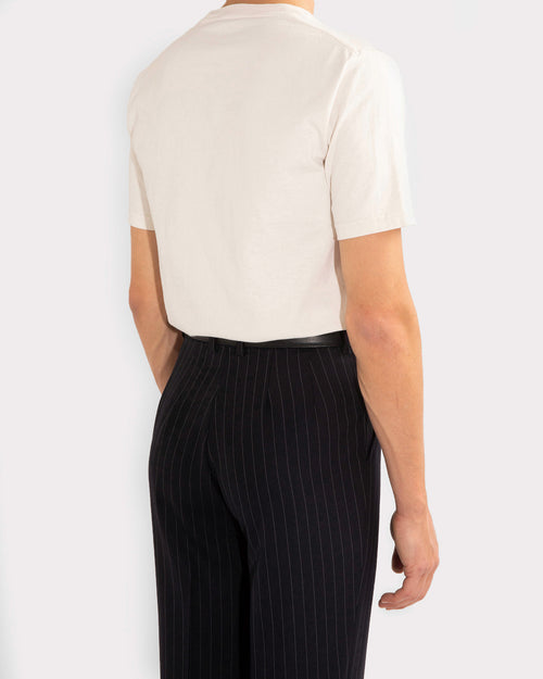 GRAPHIC T-SHIRT IN COTTON JERSEY - OFF-WHITE & RED - Husbands Paris - 4