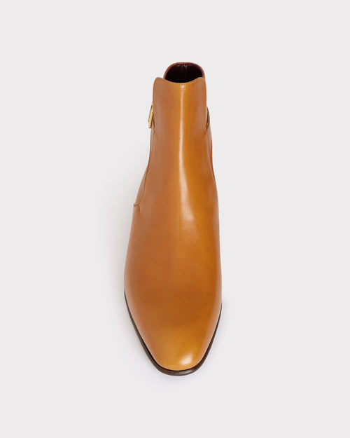 BOTTINES JODHPUR EN CUIR DE VEAU BOX - DORÉ - Husbands Paris - 4