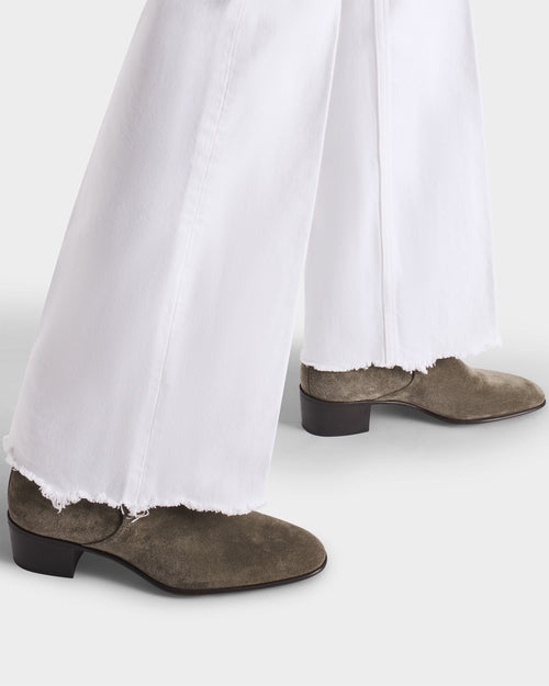 BOTTINES JODHPUR EN CUIR DE VEAU SUÉDÉ – ÉTAINS - Husbands Paris - 5