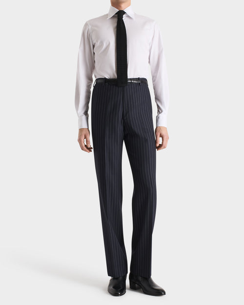 CHEMISE COL LARGE EN POPELINE DE COTON SUPIMA - BLANC - Husbands Paris - 4