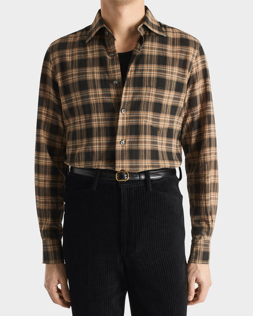 CEINTURE FINE EN CUIR DE VEAU FOULONNÉ BRILLANT - NOIR - Husbands Paris - 3