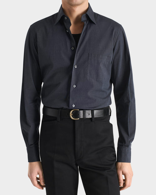 CEINTURE LARGE EN CUIR DE VEAU TANNAGE VÉGÉTAL - NOIRE - Husbands Paris - 3