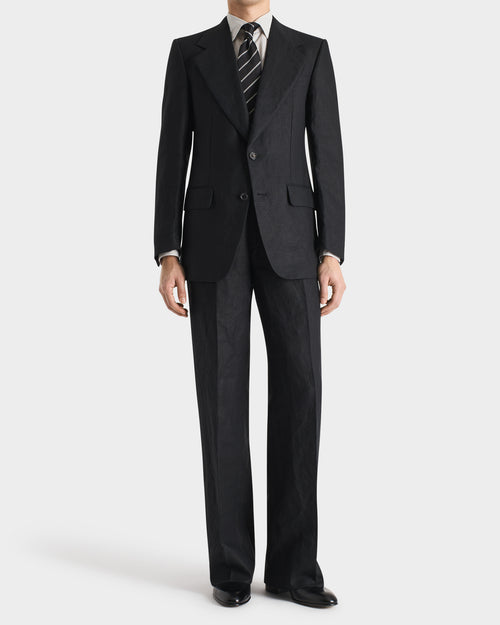 COSTUME DROIT EN LIN - NOIR - Husbands Paris - 1