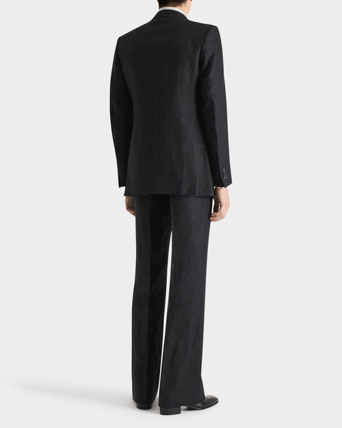 COSTUME DROIT EN LIN - NOIR - Husbands Paris - 3