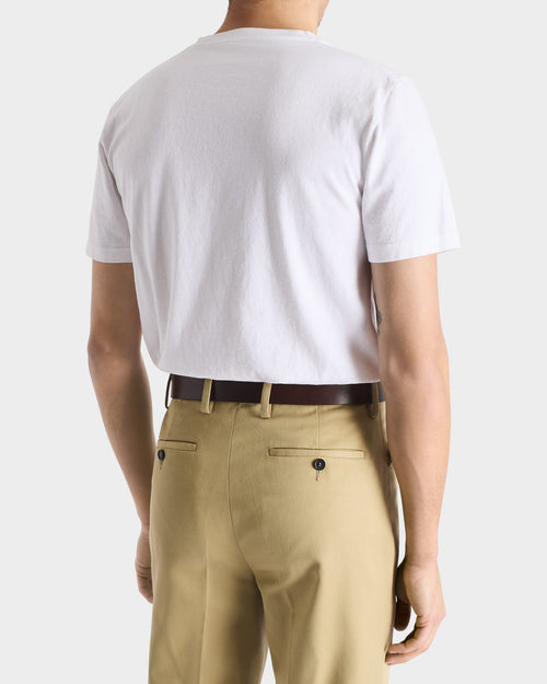 T-SHIRT POCHE EN JERSEY DE COTON - BLANC - Husbands Paris - 3