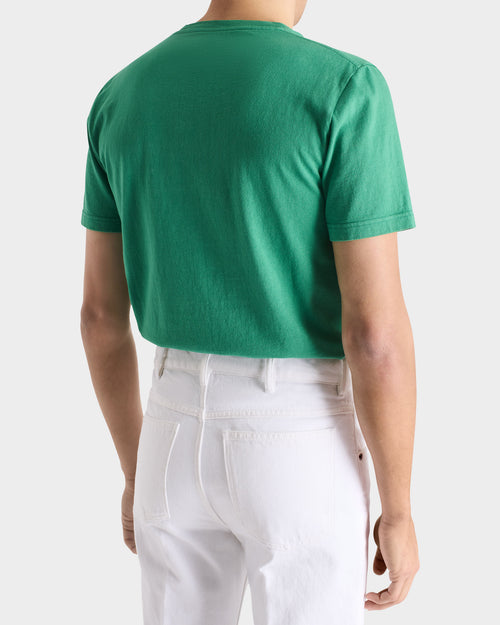 T-SHIRT GRAPHIQUE EN JERSEY DE COTON - VERT ET BLANC - Husbands Paris - 3