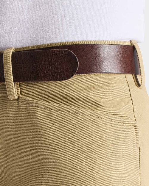 PANTALON ÉVASÉ EN SERGÉ DE POLYCOTON - BEIGE - Husbands Paris - 2