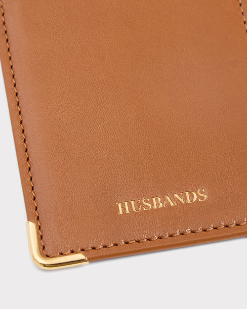 PORTE-CARTES VERTICAL EN CUIR DE CHÈVRE - CARAMEL - Husbands Paris - 2