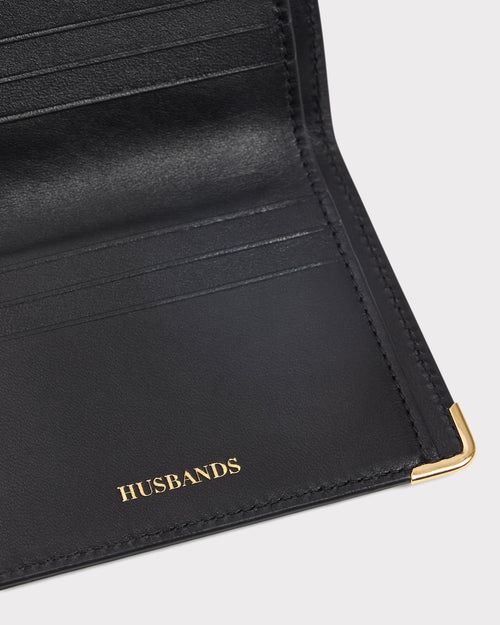 PORTEFEUILLE VERTICAL EN CUIR DE LÉZARD - NOIR - Husbands Paris - 2