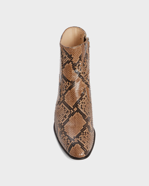 BOTTINES ZIPPÉES EN PYTHON - MALT - Husbands Paris - 4