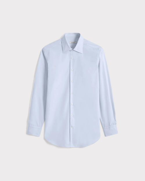 CLASSIC COLLAR SHIRT IN COTTON POPLIN - SKY BLUE - Husbands Paris - 1