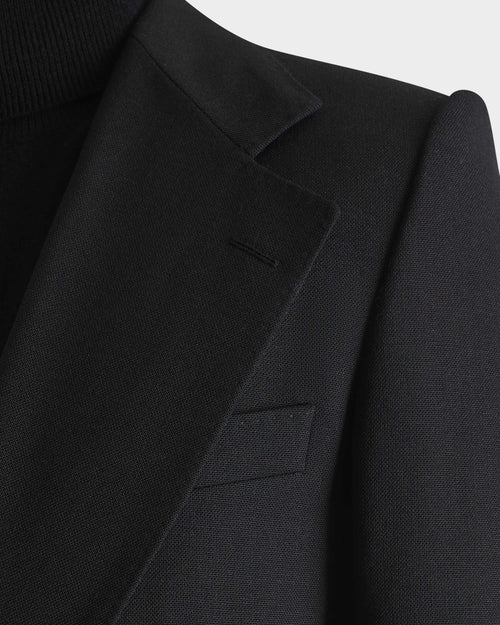 COSTUME DROIT EN FRESCO DE LAINE 3-PLY - NOIR - Husbands Paris - 6