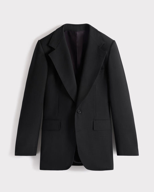 SINGLE-BREASTED SUIT IN WOOL FRESCO - BLACK - Husbands Paris - 1