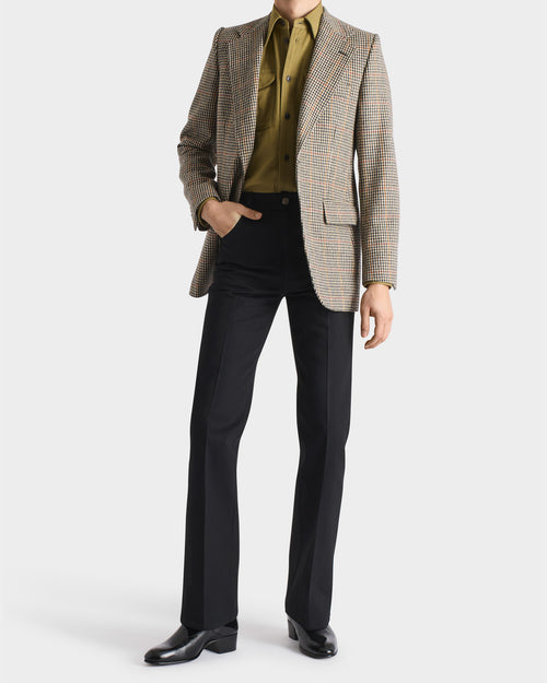 FLARED JEANS IN COTTON DENIM - BLACK - Husbands Paris - 7