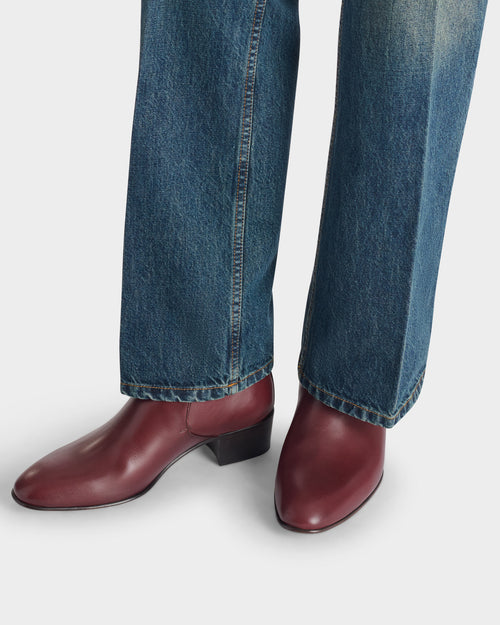 BOTTINES JODHPUR EN CUIR DE VEAU BOX - BRIQUE FONCÉE - Husbands Paris - 5