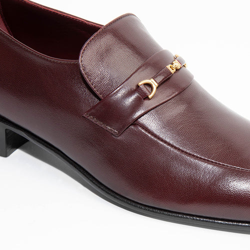MOCASSINS À BRIDE EN CUIR D