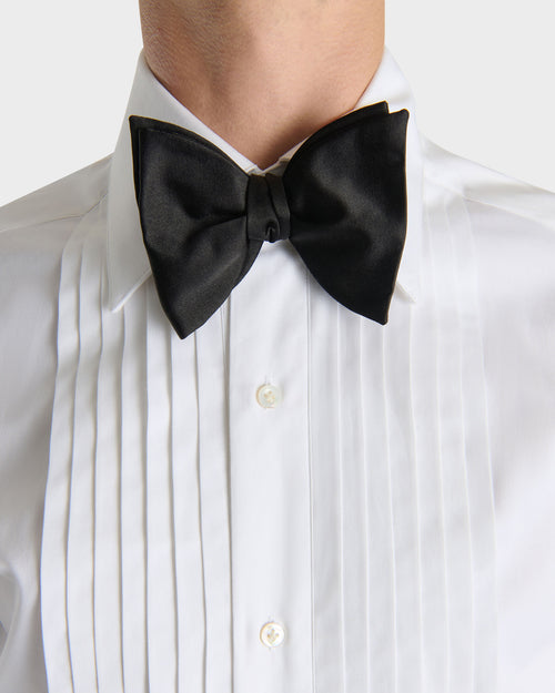 NŒUD PAPILLON EN SATIN DE SOIE - NOIR - Husbands - 1