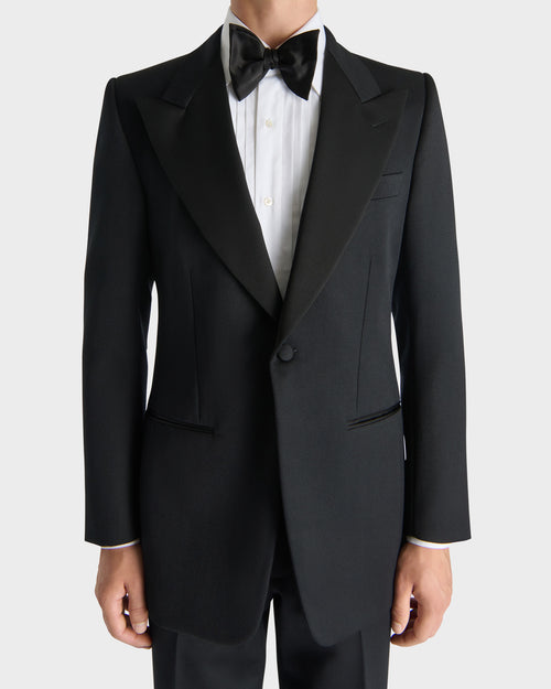 NŒUD PAPILLON EN SATIN DE SOIE - NOIR - Husbands - 2