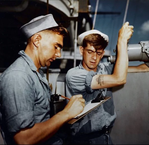 SCHARP, floyd, sail. CHALUPSKI, teddy, sail. 1945.