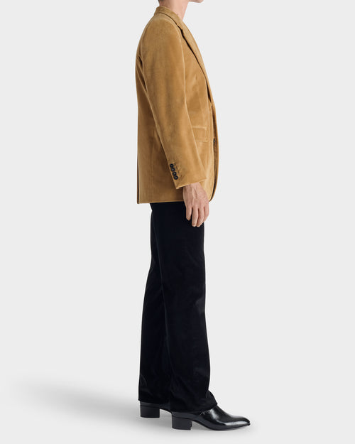 VESTE DROITE EN VELOURS DE COTON - MOUTARDE - Husbands Paris - 3