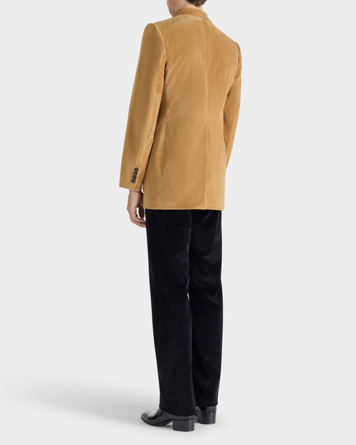 VESTE DROITE EN VELOURS DE COTON - MOUTARDE - Husbands Paris - 5