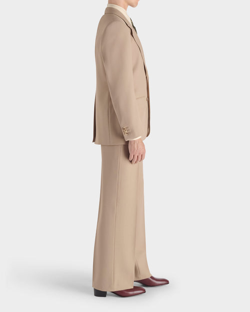 COSTUME DROIT EN FRESCO DE LAINE 3-PLY - BEIGE - Husbands Paris - 3
