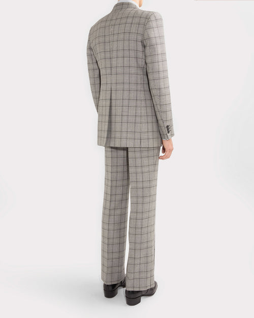 SINGLE-BREASTED SUIT IN WOOL MERINO – BLACK & WHITE PRINCE OF WALES - Husbands Paris - 5