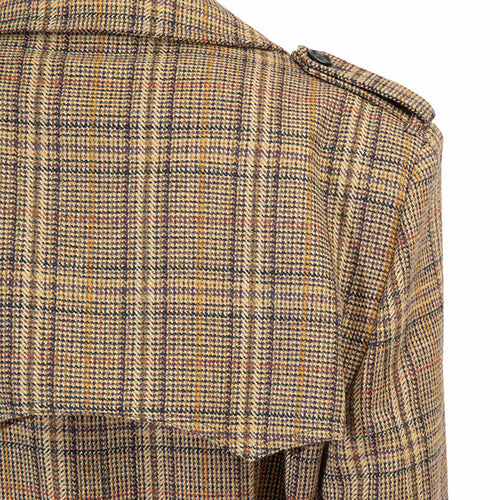 TRENCH-COAT EN TWEED DE LAINE - PRINCE DE GALLES BRONZE - Husbands Paris - 4