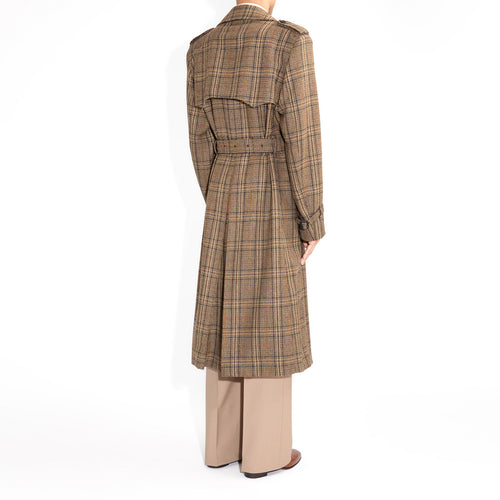 TRENCH-COAT EN TWEED DE LAINE - PRINCE DE GALLES BRONZE - Husbands Paris - 5