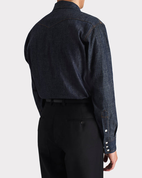 CHEMISE WESTERN EN DENIM DE COTON SELVEDGE - BRUT - Husbands Paris - 6