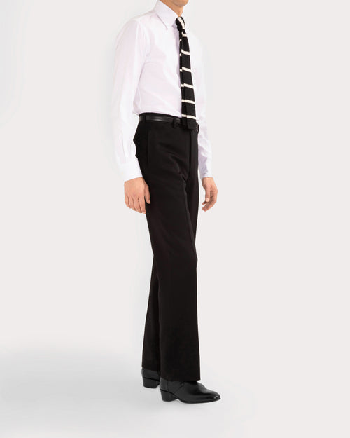 WIDE COLLAR SHIRT IN COTTON ROYAL OXFORD - WHITE - Husbands Paris - 5