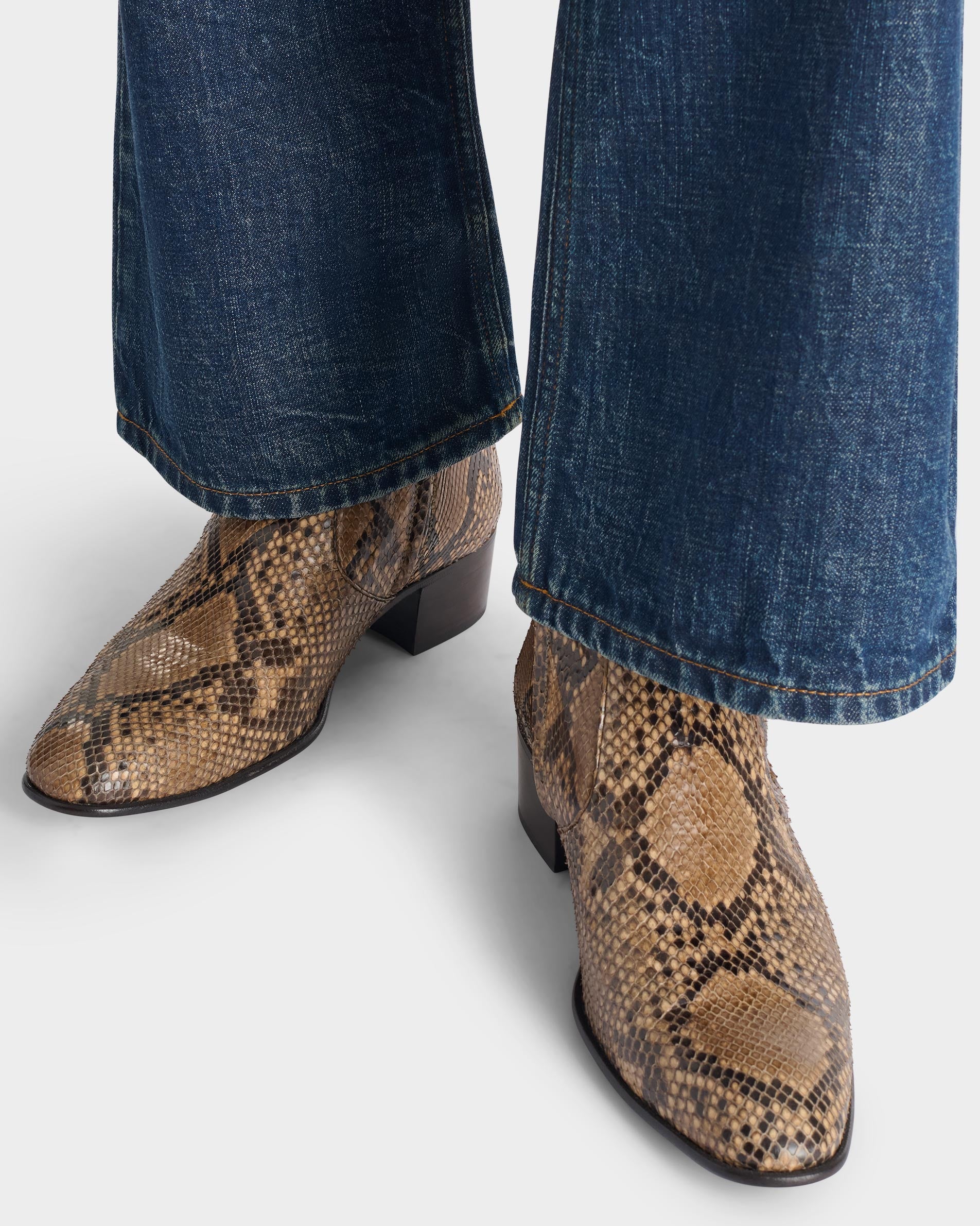ZIPPED BOOTS IN PYTHON - MALT | Husbands Paris