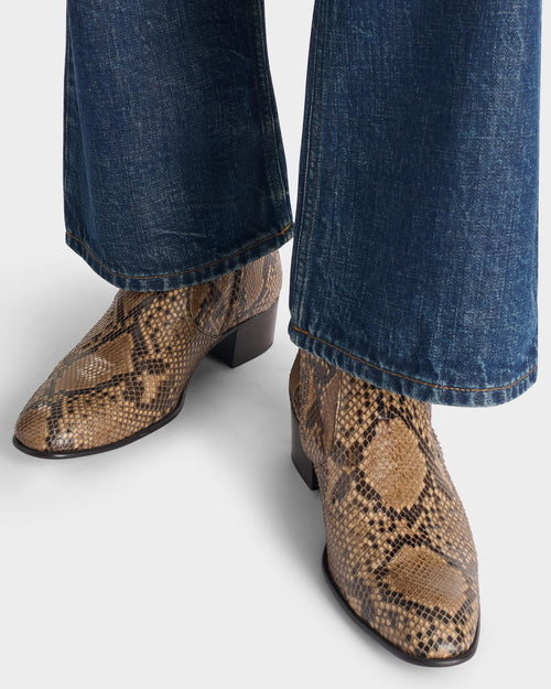 BOTTINES ZIPPÉES EN PYTHON - MALT - Husbands Paris - 3