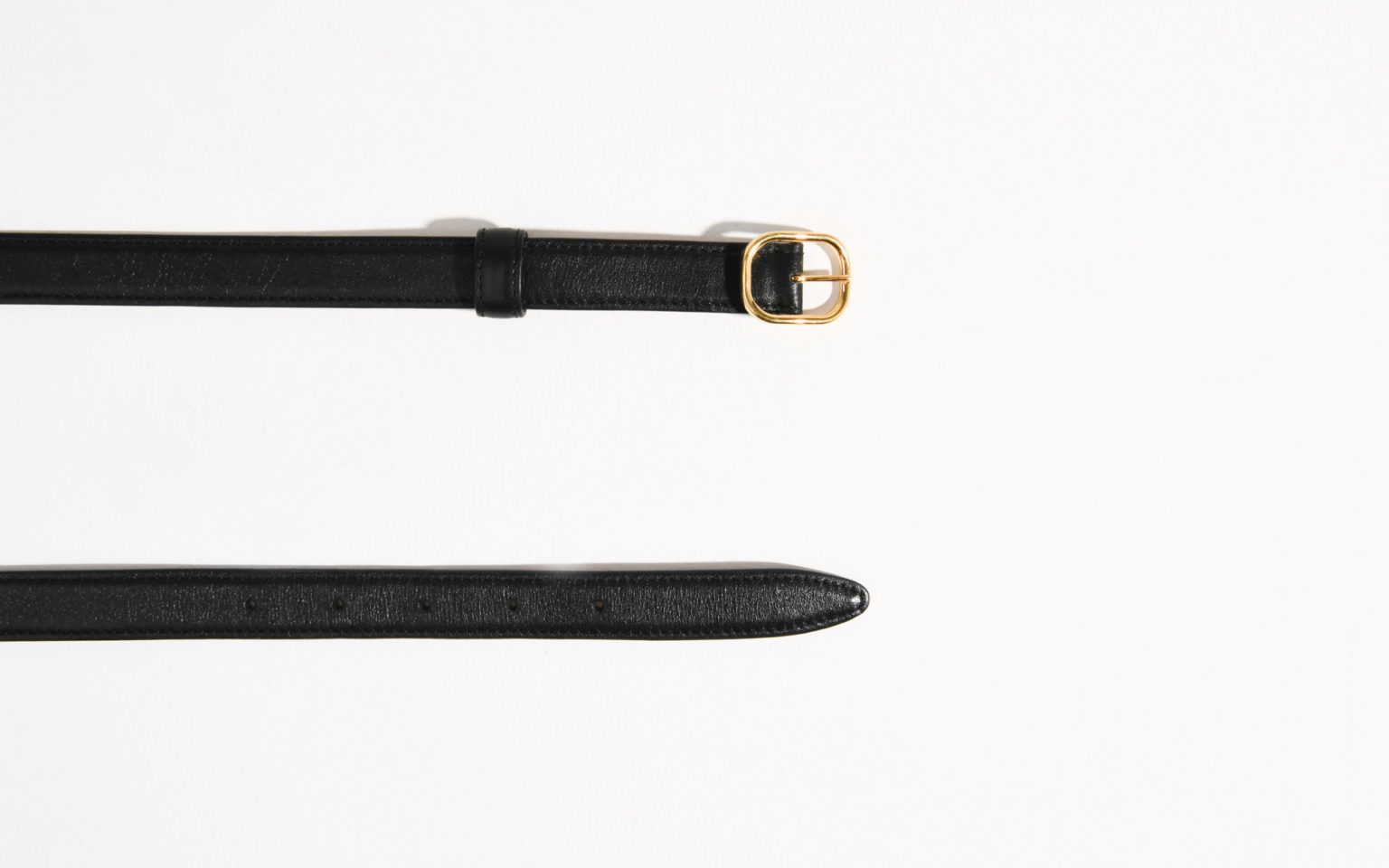 thin belt in nappa leather - black | husbands