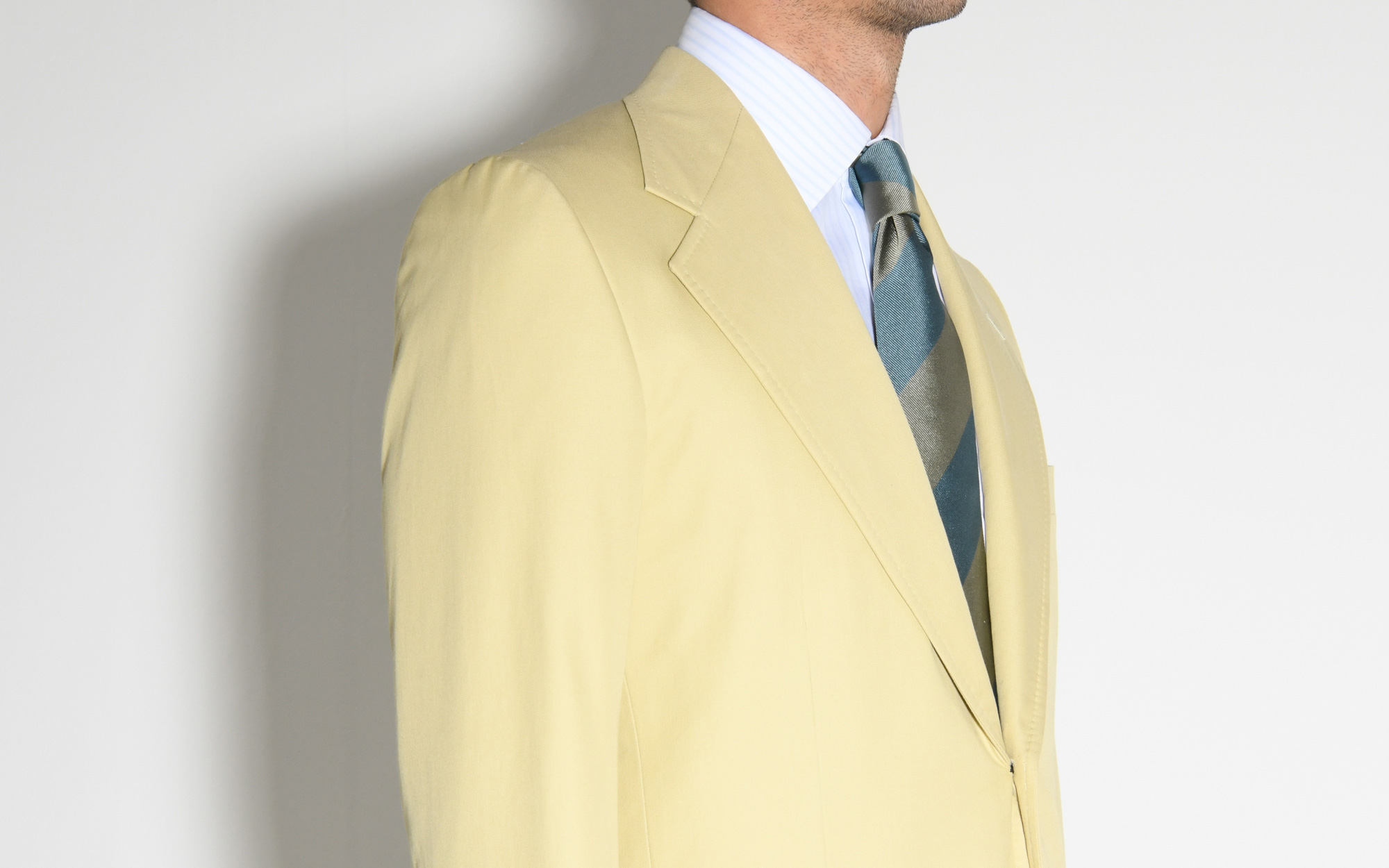 single-breasted cotton gabardine suit - honey beige | husbands