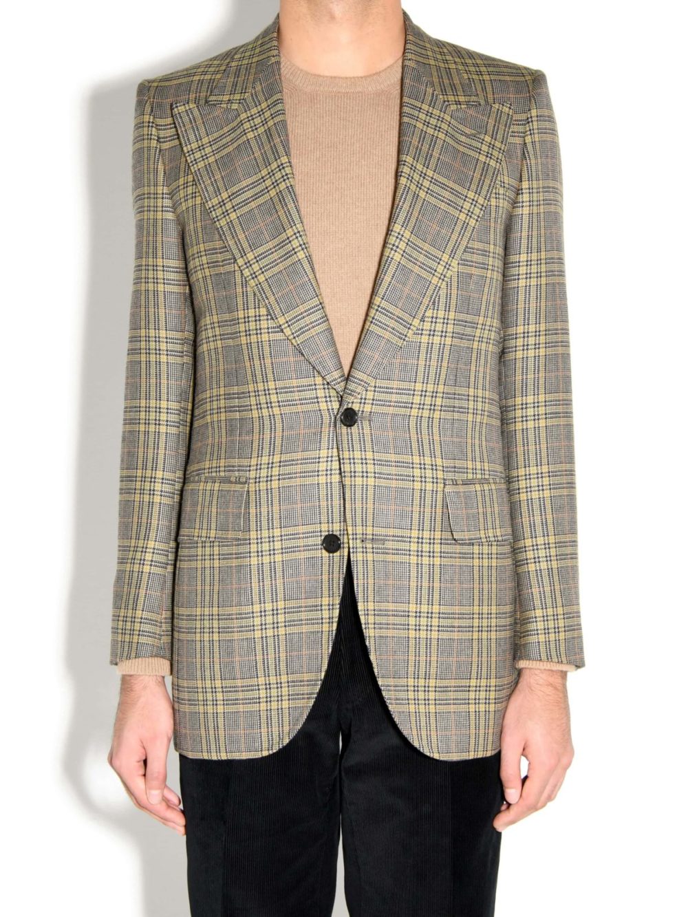 SINGLE-BREASTED JACKET IN TWEED - TARTAN ECCLES CHECK