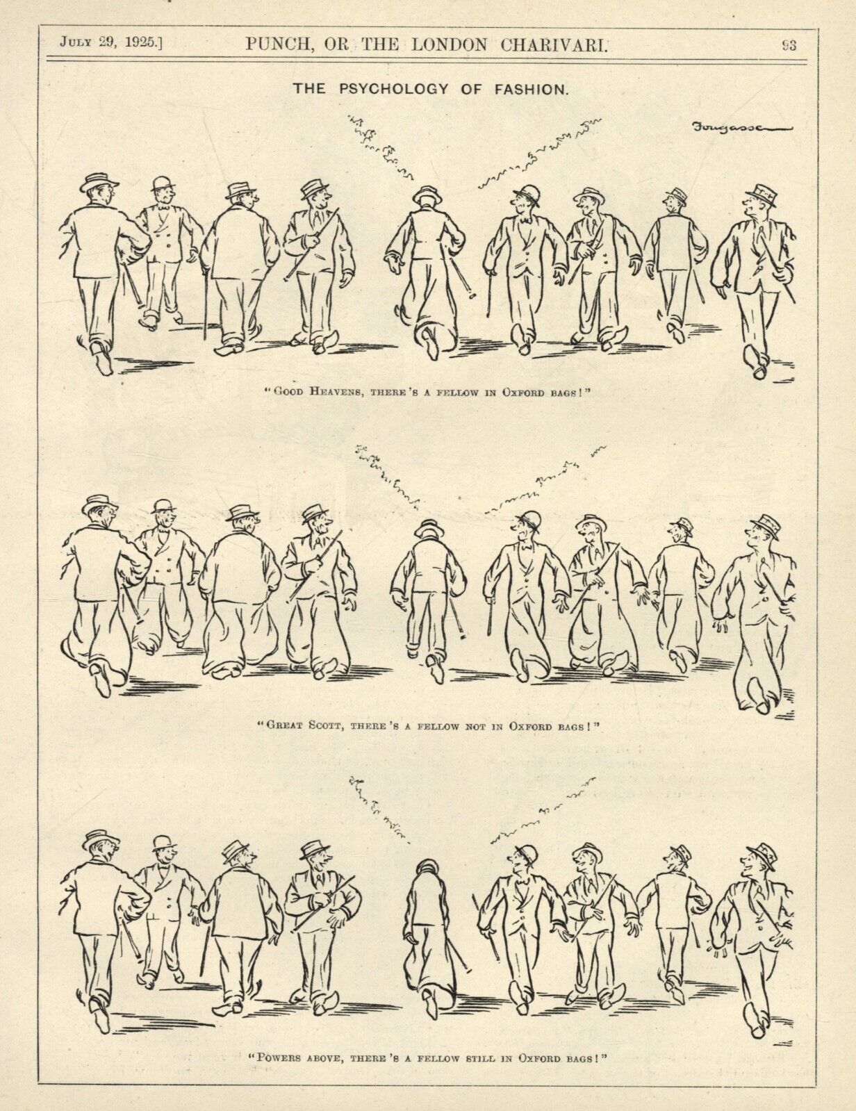 Fougasse, art. Punch, or the London Charivari. 29 Juillet 1925.