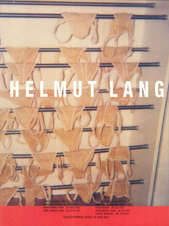 Helmut Lang campaign. photo unknown. 1992