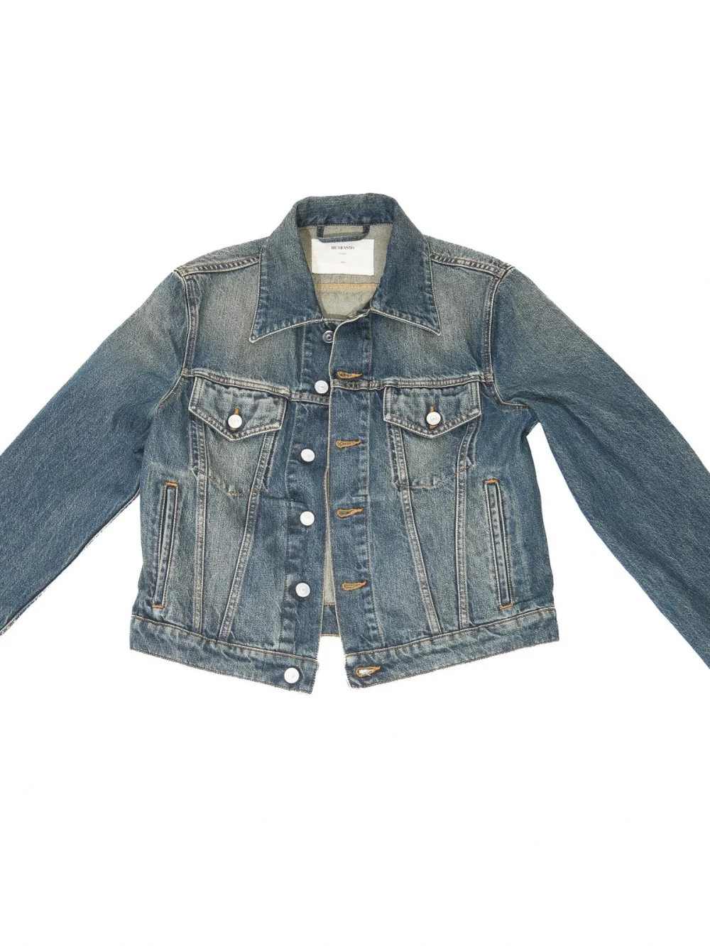 TRUCKER-JACKET-IN DENIM-WASHED-INDIGO
