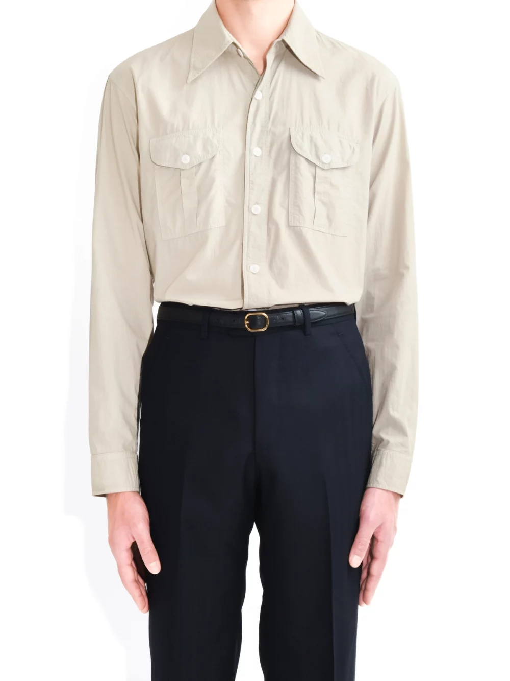BOY-SCOUT-SHIRT-IN POPLIN-LIMESTONE