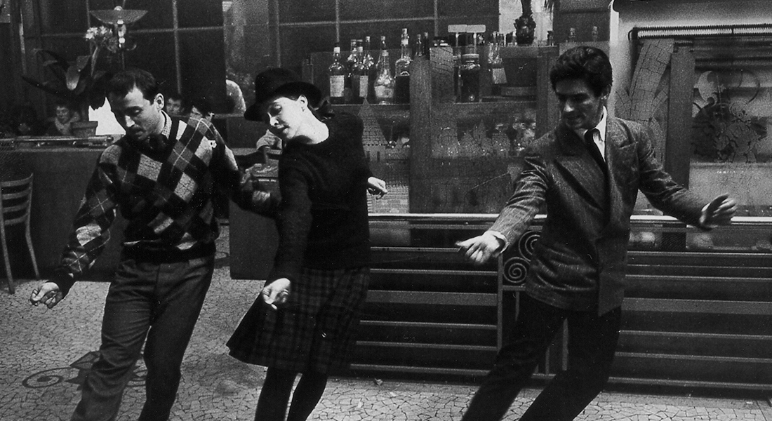 Claude Brasseur, Anna Karina, Sami Frey. Bande à part, Jean-Luc Godard. 1964.