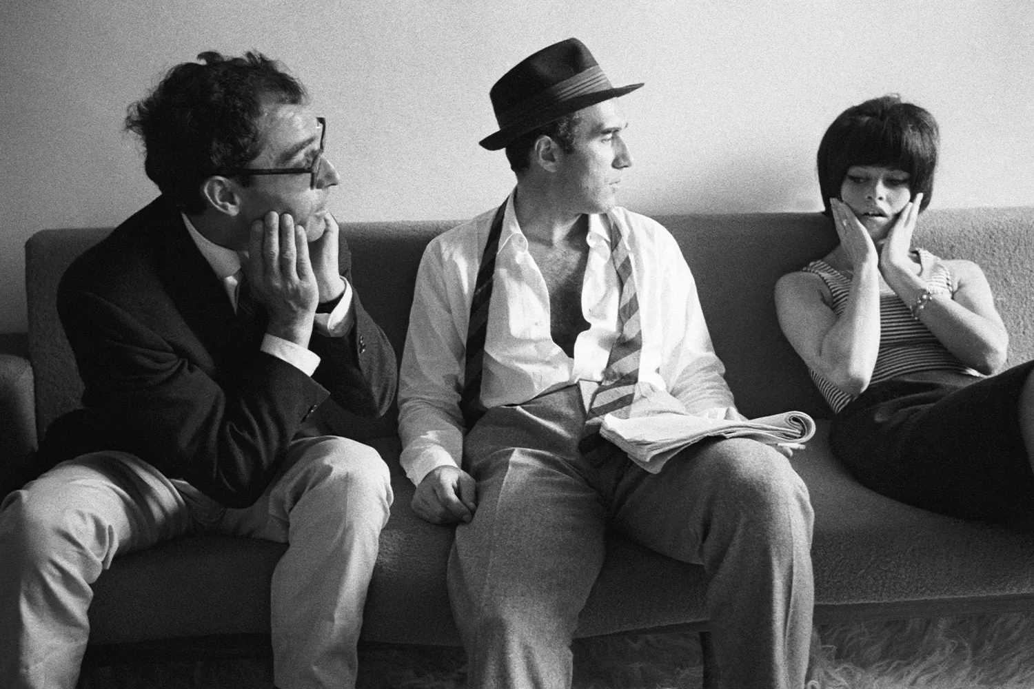 Jean-Luc Godard, Brigitte Bardot, Michel Piccoli. Le Mépris. Phot. Swiners Jean-Louis. 1963.