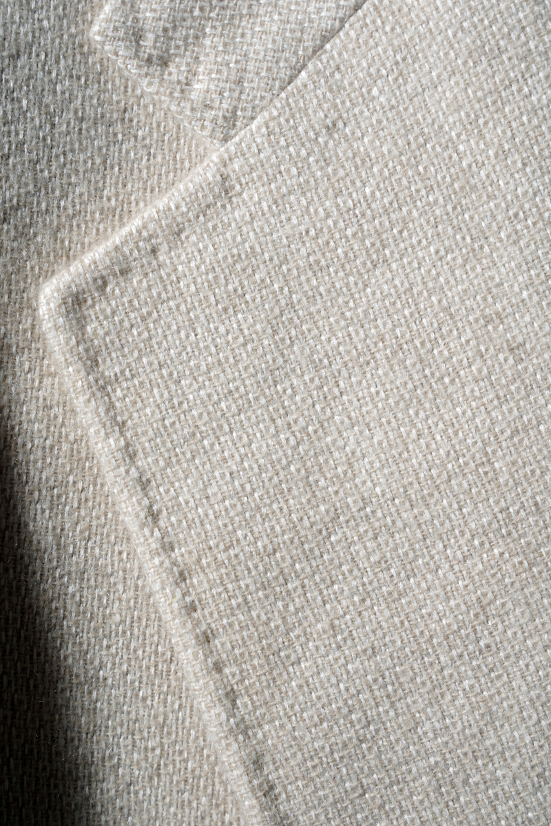 AMF Stitch, Jacket Lapel, cashmere, linen and cotton, 2023