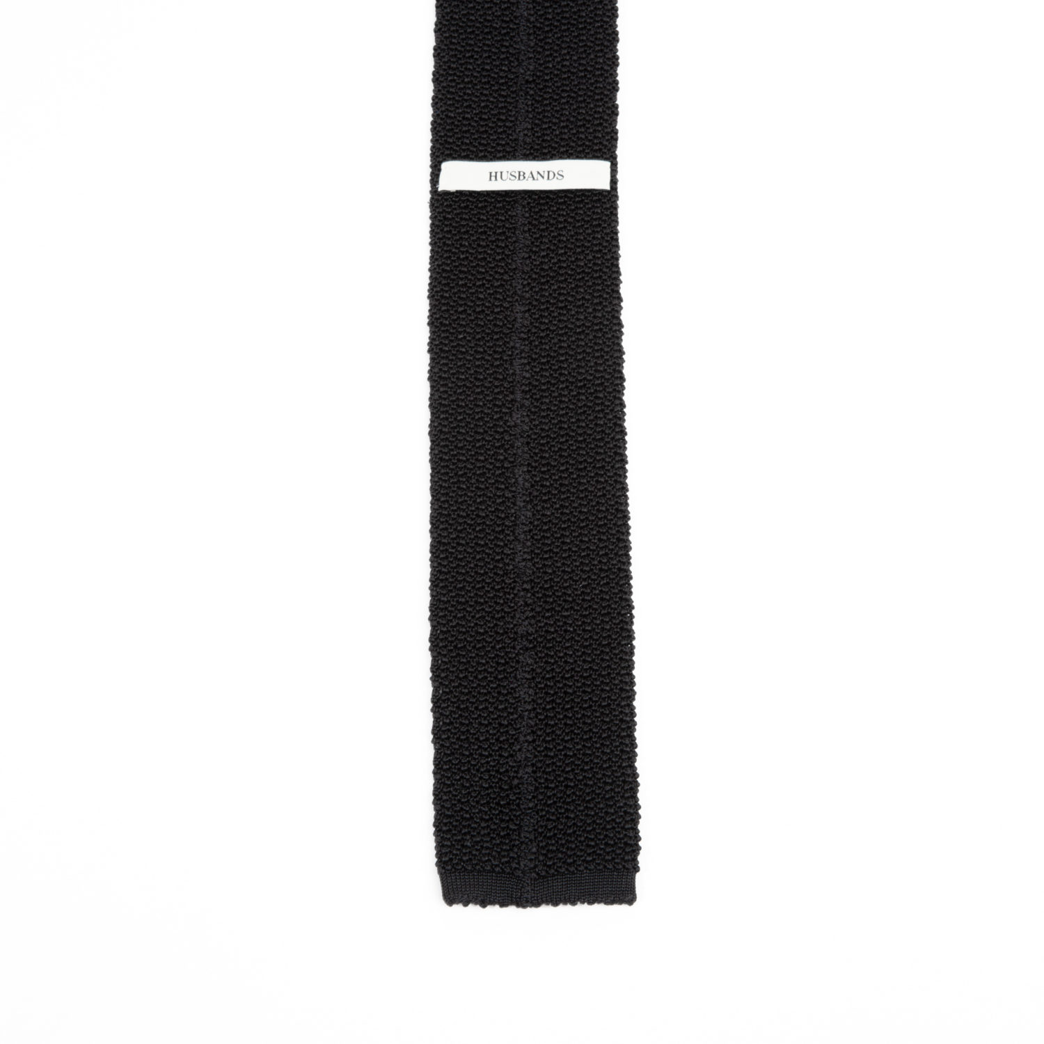 KNIT TIE IN SILK - BLACK